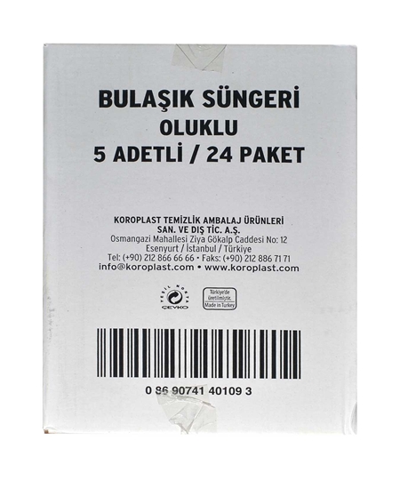 koroplast, bulaşık süngeri, oluklu bulaşık süngeri, tırnak koruyuculu bulaşık süngeri, sarı sünger, yeşil sünger, renkli sünger, mutfak temizlik ürünleri