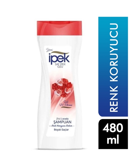 Picture of İpek Şampuan 480 ml Boyalı Saçlar İçin 2'si 1 arada Gül Özlü 