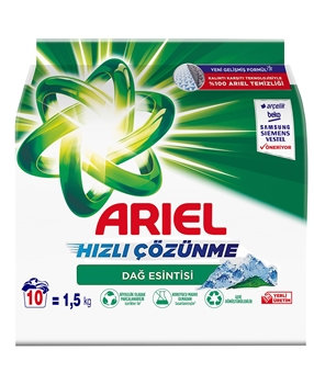 Ariel Mountain Breeze Powder Laundry Detergent 1,5 kg ariel,matik,toz çamaşır deterjanı,ariel toz çamaşır deterjanı,toptan ariel,ariel dağ esintisi,toptan ariel satın al,toptan çamaşır deterjanı satın al,toptan toz çamaşır deterjanı satın al