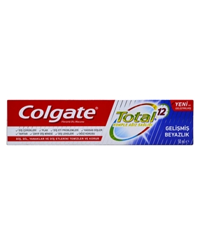 Colgate Diş Macunu 50 ml Total Gelişmiş Beyazlık colgate, colgate total, colgate diş macunu, diş macunu, diş macunu fiyatları, diş macunu satın al, beyazlatıcı diş macunu