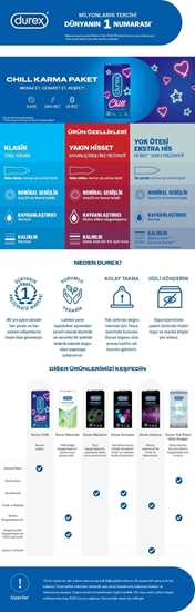 durex,durex prezervatif chill karma paket, durex 10 adet,10lu durex,prezervatif fiyatları, prezervatif çeşitleri, toptan prezervatif