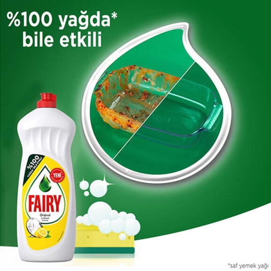 Picture of Fairy Liquid  Dishwashing Detergent 650 ML - Lemon