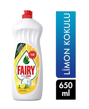 Fairy Liquid  Dishwashing Detergent 650 ML - Lemon Picture of Fairy Liquid  Dishwashing Detergent 650 ML - Lemon