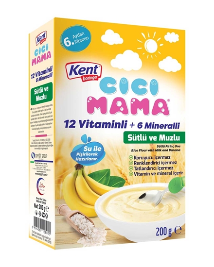 Picture of Kent Boringer Cicimama Sütlü 12 Vitamin 6 Mineralli Muzlu 200 gr