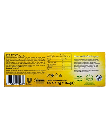 lipton, lipton çay, poşet çay, demlik poşet çay, çay fiyatları, lipton fiyatları, yellow label fiyatları, toptan çay