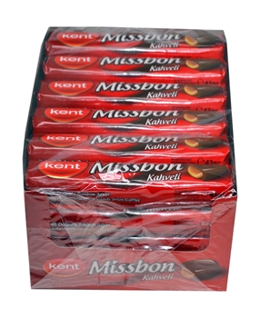 Missbon Şeker 43 gr X 24'lü Paket Kahve Aromalı Dolgulu Bonbon missbon, şeker, sert şeker, kıtır şeker, çıtır şeker, dolgulu şeker, kahveli şeker