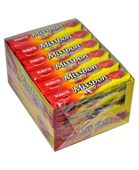 Missbon Şeker 43 gr X 24'lü Paket Vişne ve Ahududu Aromalı Dolgulu Bonbon missbon, şeker, şekerleme, dolgulu şeker, meyveli şeker, ahududulu şeker, vişneli şeker, sert şeker, kıtır şeker