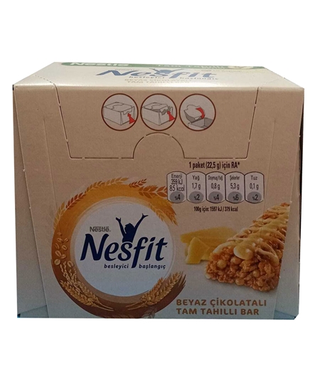 nestle, nesfit, tam tahıllı bar, tahıllı bar, beyaz çikolatalı bar, nesfit bar çeşitleri, tahıllı çikolata, abur cubur, aburcubur, sağlıklı atıştırmalıklar, atıştırmalık, gıda, toptan gıda