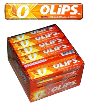 Olips Şekerleme 28 gr x 24'lü Paket Limon & Portakal Bonbon 	olips, olips şeker, şeker, meyveli şeker, portakallı şeker, limonlu şeker, olips portakal ve limon