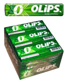 Olips Şekerleme 28 gr x 24'lü Paket Yeşil Nane Aromalı Bonbon olips, olips yeşil nane, olips şeker, naneli şeker, şeker