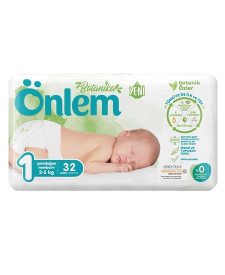 Picture of Önlem Bebek Bezi Botanica Jumbo Yenidoğan 32'li Paket
