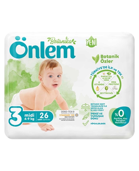 Picture of Önlem Bebek Bezi Botanica Jumbo Midi 26'lı Paket