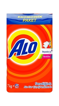 P-Alo Kar Çiçeği Beyaz ve Renkliler Toz Çamaşır Deterjanı 7 kg deterjan alo, alo, deterjan, toz çamaşır deterjanı, çamaşır deterjanı