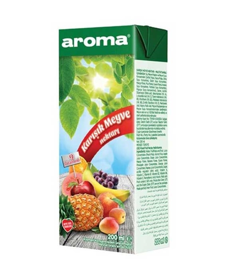 Picture of Aroma Meyve Suyu 200 ml x 27'li Koli Karışık Meyve Nektarı