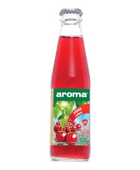 Picture of Aroma Meyve Suyu Cam Şişe 200 ml x 24'lü Vişneli İçecek