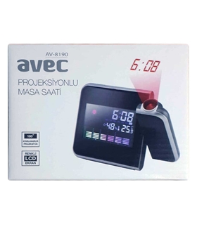 Avec AV-8190 Projeksiyonlu Masa Saati avec, masa saati, dijital saat, projeksiyonlu saat, masa saatleri, masa saati fiyatları, ev eşyaları