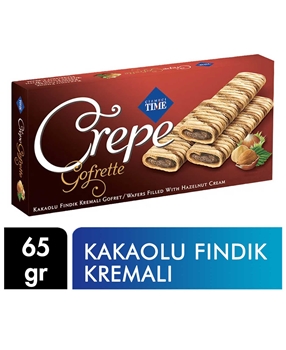 Cizmeci Time Wafer 65 g X 24 pcs Package Crepe with Cocoa and Hazelnut Cream Picture of Cizmeci Time Wafer 65 g X 24 pcs Package Crepe with Cocoa and Hazelnut Cream