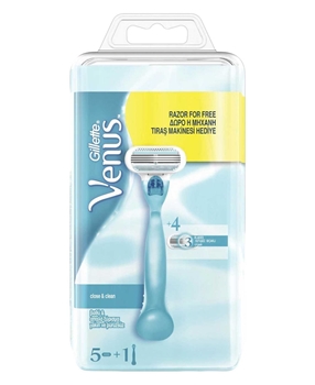 Gillette Venus Handle + 5 Refill Razor Blade Picture of Gillette Venus Handle + 5 Refill Razor Blade