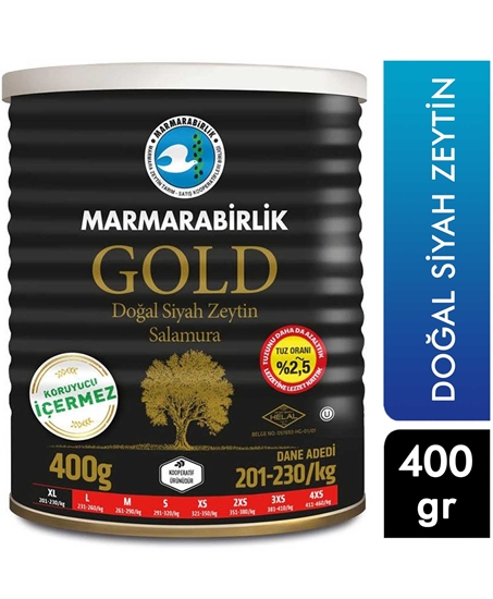 Picture of Marmara Birlik Gold Teneke Zeytin 400 g  (201-230)