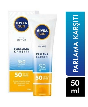 Nivea Sun Anti Glare Face Cream 50ml 50+ SPF Picture of  Nivea Sun Anti Glare Face Cream 50ml 50+ SPF
