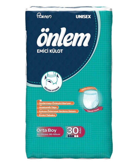 Picture of Önlem Hasta Bezi Emici Külot 80-105cm Orta Boy 30'lu Paket