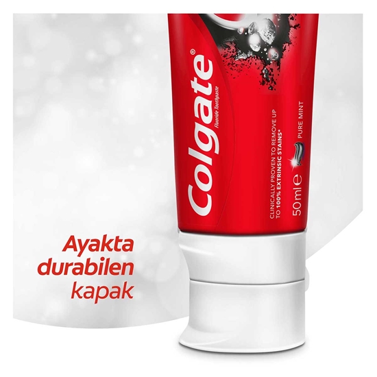 Picture of Colgate Diş Macunu 50 ml Optik White Aktif Kömür + 360 Gold Diş Fırçası Hediyeli