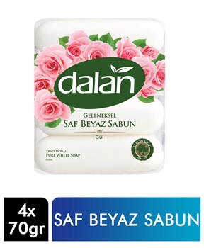 Dalan Sabun Geleneksel 4 X 70 gr Saf Beyaz Gül Picture of Dalan Sabun Geleneksel 4 X 70 gr Saf Beyaz Gül