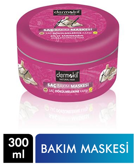 Picture of Dermokil Saç Bakım Maskesi 300 ml Kil ve Sarımsağın Güçlendirici Saç Dökülmelerine Karşı Etkili
