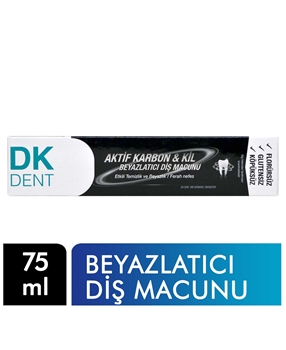 DK Dent Diş Macunu 75 ml Aktif Karbon & Kil Beyazlatıcı Picture of DK Dent Diş Macunu 75 ml Aktif Karbon & Kil Beyazlatıcı