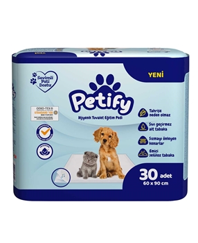 Petify Evcil Hayvan Tuvalet Eğitim Pedi 60x90 30'lu Paket Picture of Petify Evcil Hayvan Tuvalet Eğitim Pedi 60x90 30'lu Paket