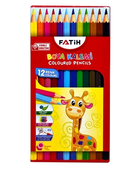 Fatih 12 Renkli Boya Kalemi Seti fatih, boya kalemi, renkli kalem, renkli kurşun kalem, kurşun boya kalemi, boya kalemi seti, renkli kurşun kalemler, renkli kalem fiyatları, boya kalemi fiyatları, boya kalemi satın al, renkli kurşun kalem satın al, kırtasiye ürünleri, okul ürünleri, okul alışverişi