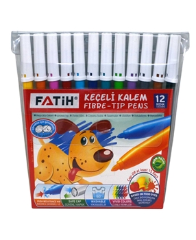 Fatih Keçeli Kalem 12 Renkli Paket fatih kalem, fatih keçeli kalem, keçeli kalem, renkli keçeli kalem, keçeli boya kaleme, keçeli boyama kalemi, boyama kalemi, renkli kalem, 12 renkli keçeli kalem, kırmızı keçeli kalem, mavi keçeli kalem, sarı keçeli kalem, yeşil keçeli kalem, pembe keçeli kalem, siyah keçeli kalem