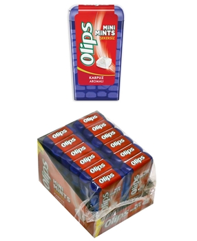 Olips Mini Mints 12,5 gr x 12'li Paket Karpuz Aromalı olips, olips mint, olips mint karpuzlu, karpuzlu şeker