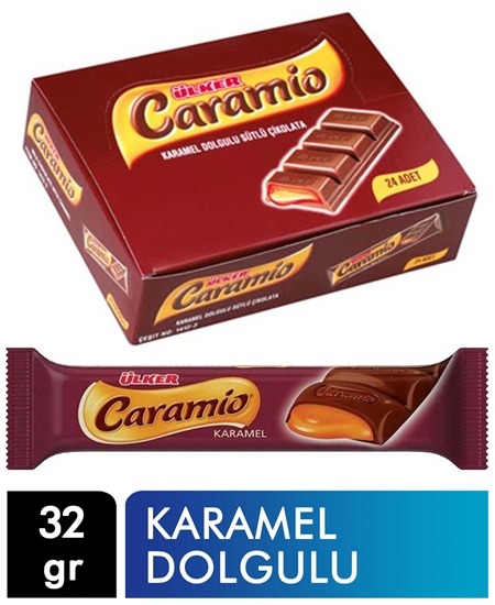 Picture of p- Ülker Caramio Sütlü Çikolata 32 gr X 24'lü Paket Karamel Dolgulu