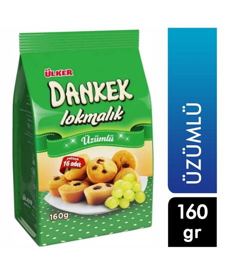 Picture of p- Ülker Dankek Lokmalık Kek 160 gr X 8'li Paket Üzümlü