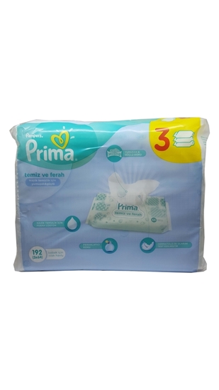 Picture of XPampers Prima Bebek Islak Mendil Fırsat Paketi 3 x 64'lü