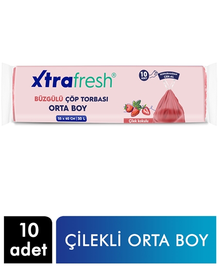 Picture of Xtrafresh Orta Boy Çöp Torbası Çilek Kokulu 55x60 10 Adet