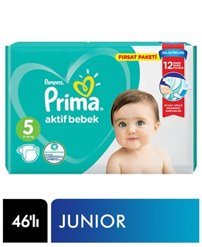 Prima Aktif Bebek Bebek Bezi 46'lı No:5 Fırsat Paketi prima, prima bebek bezi, bebek bezi, toptan bebek bezi, bebek bezi fiyatı, bebek bezi satın al, prima aktif bebek no 5 satın al, prima aktif bebek no 5 fiyat