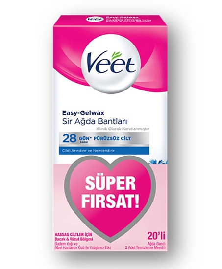 Picture of Veet Sir Ağda Bandı 20'li Hassas Citler İçin