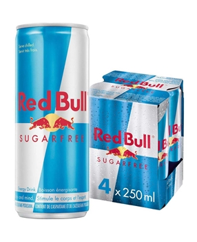 Red Bull Energy Drink No Sugar 250 ml x 4's Picture of Red Bull Energy Drink No Sugar 250 ml x 4's