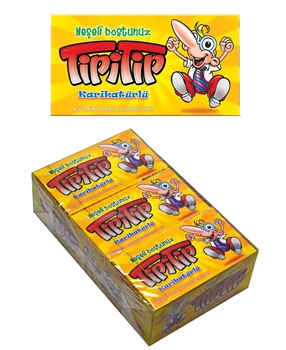 Tipitip Sakız 12 x 27 gr Meyve Aromalı Şekersiz tipitip, sakız, meyveli sakız