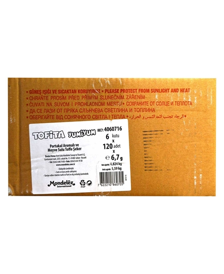 Picture of Tofita Yumiyum Şeker 120 x 6,7 gr Portakal Aromalı Meyve Sulu Toffe