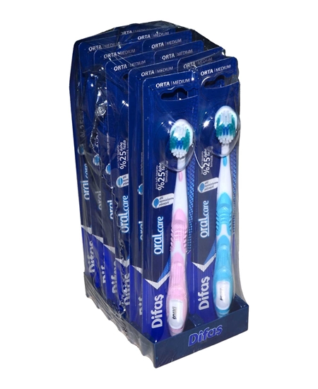 Picture of Difaş Diş Fırçası Oral Care 12'li Paket Orta