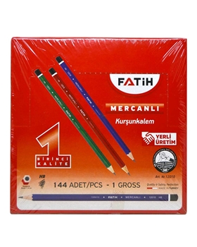 Fatih Mercanlı Kurşun Kalem 144'lü Kutu fatih, mercanlı kurşun kalem, kurşun kalem, kurşunkalem, kalem, öğrenci kalemi, okul kalemi, kalem çeşitleri, kurşun kalem çeşitleri, kurşun kalem fiyatları, kurşun kalem satın al, toptan kurşun kalem