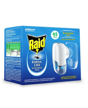 Raid Elektro Likit Sinek Kovucu Isıtıcı + 1 Yedek Şişe 27,4 ml raid, raid sinekkovar, raid sineksavar, sineksavar, sinekkovar, elektrikli sinek kovar