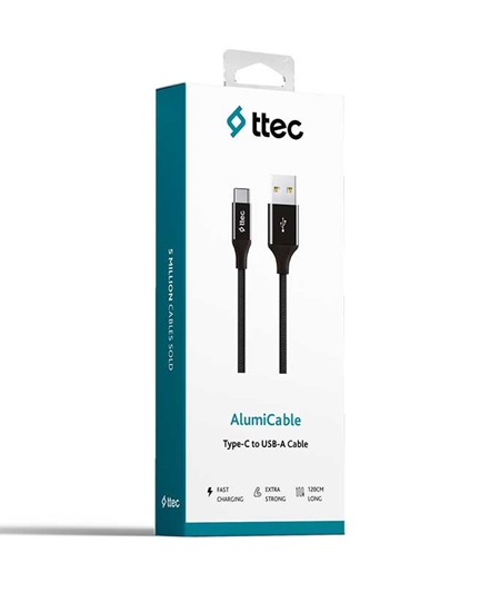 Picture of Ttec Şarj Kablosu Type-C Alumicable 2DK18S Siyah