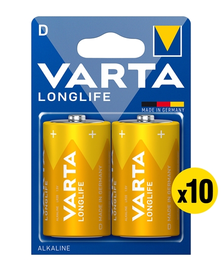 Picture of Varta Longlife Alkalin D Büyük Pil 2x10 lu