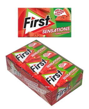 First Sensations Sakız 27 gr x 12'li Paket Karpuz Aromalı first, first sensations, first sakız, first karpuz, karpuzlu sakız, sakız