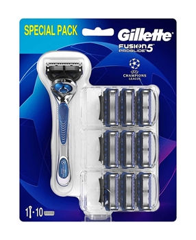 Gillette Fusion Proglide 10 Blade + Handle 10+H EU PACK Picture of Gillette Fusion Proglide 10 Blade + Handle 10+H EU PACK