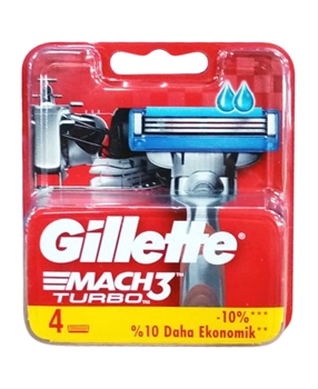 Gillette Mach3 Turbo Refill Razor Blade 4's - Red Edition gillette, gilete, gillette mach3 turbo, mach3, mach 3, mak3, jilet mak 3, jilet, tıraş bıçağı, yedek tıraş bıçağı, Gillette Mach3 turbo yedek fiyat, Gillette Mach3 turbo yedek satın al